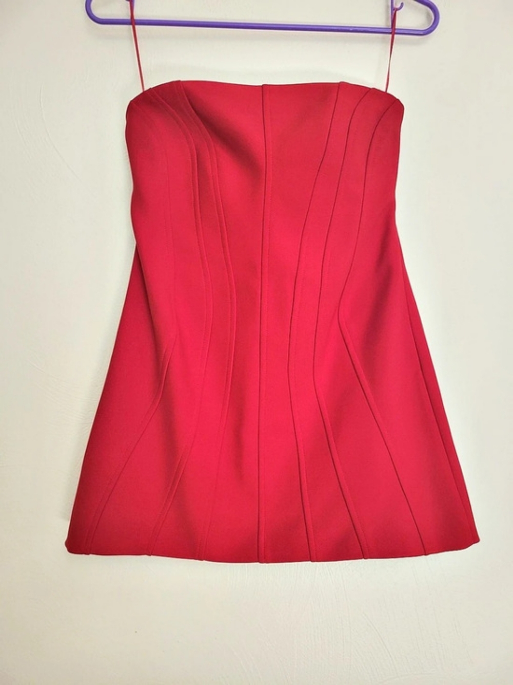 Zara Red Strapless Mini Dress Size Small NWOT